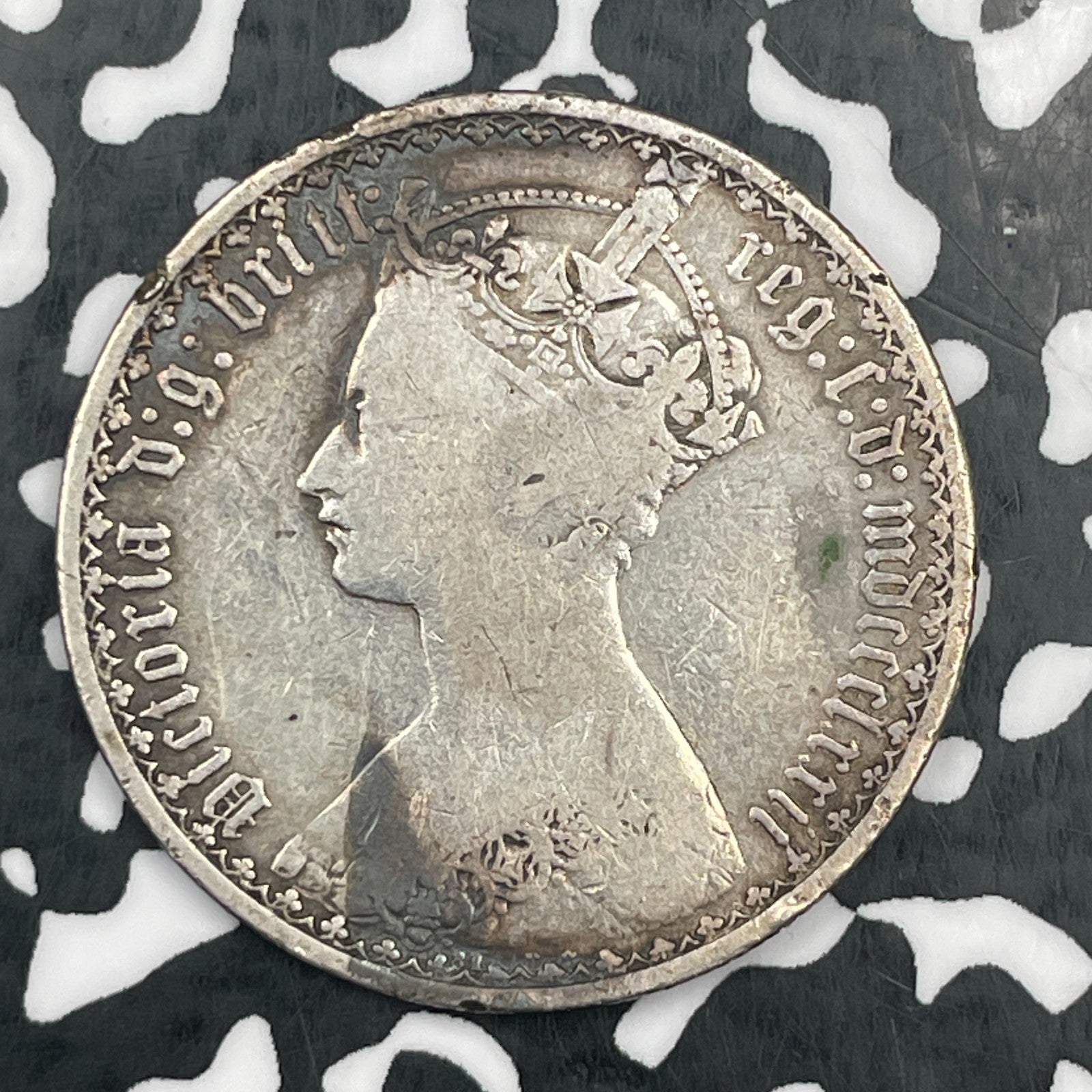 1872 Great Britain Gothic Florin Lot#N0813 Silver!