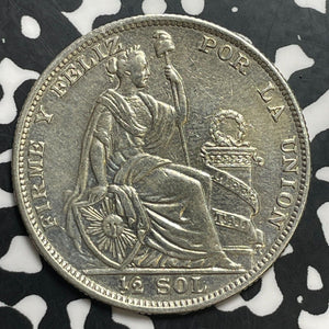 1935 Peru 1/2 Sol Half Sol Lot#T1728 Silver!