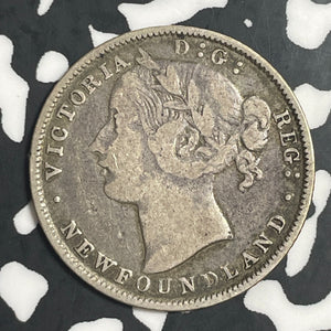 1865 Newfoundland 20 Cents Lot#T3642 Silver!