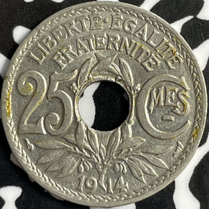 1914 France 25 Centimes Lot#D8624 Nice!