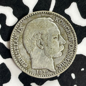 1879 Danish West Indies 5 Cents Lot#C1126 Silver!