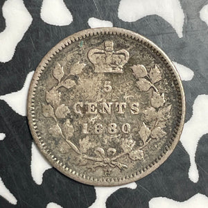 1880-H Canada 5 Cents Lot#T2711 Silver!
