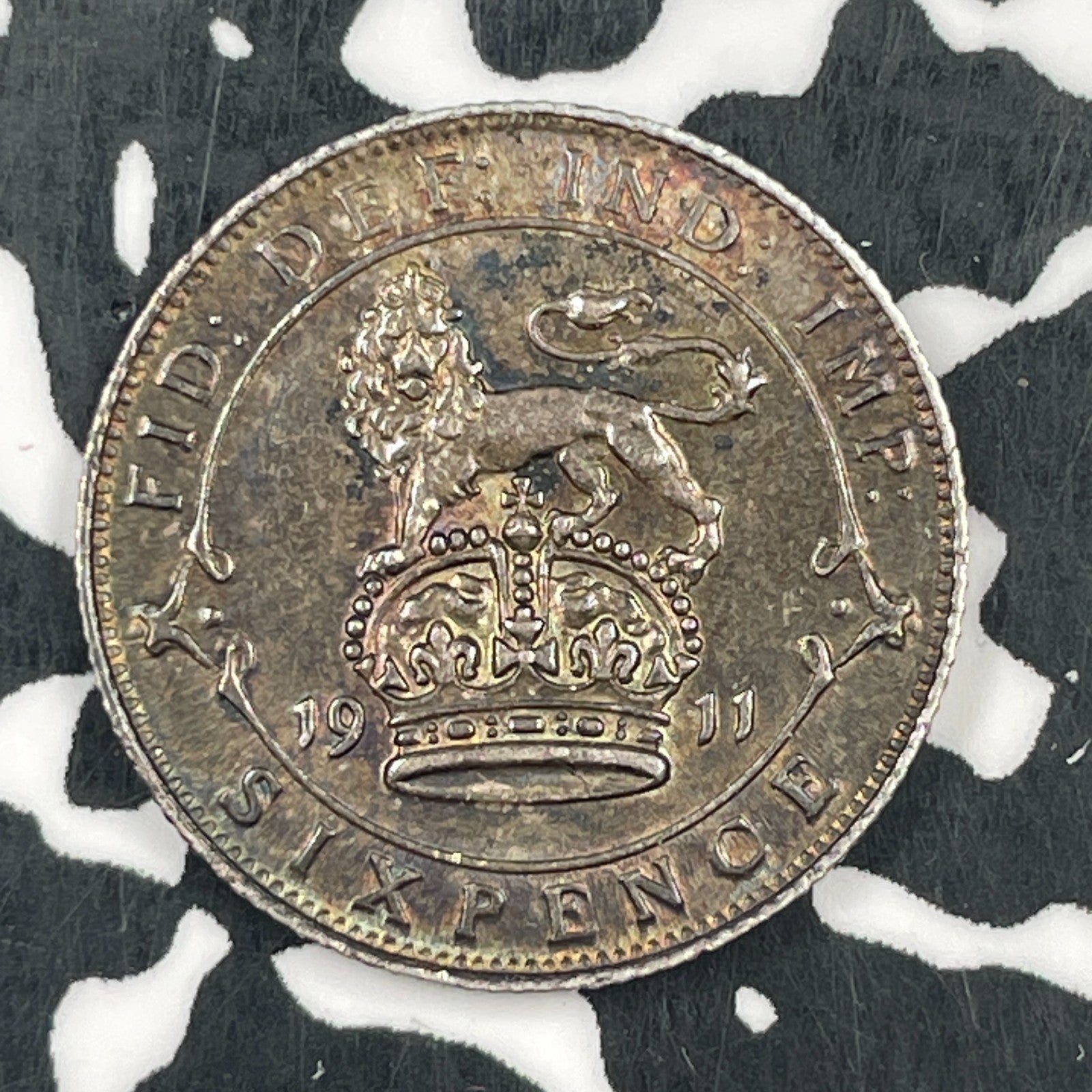 1911 Great Britain 6 Pence Sixpence Lot#F5552 Silver! Nice!