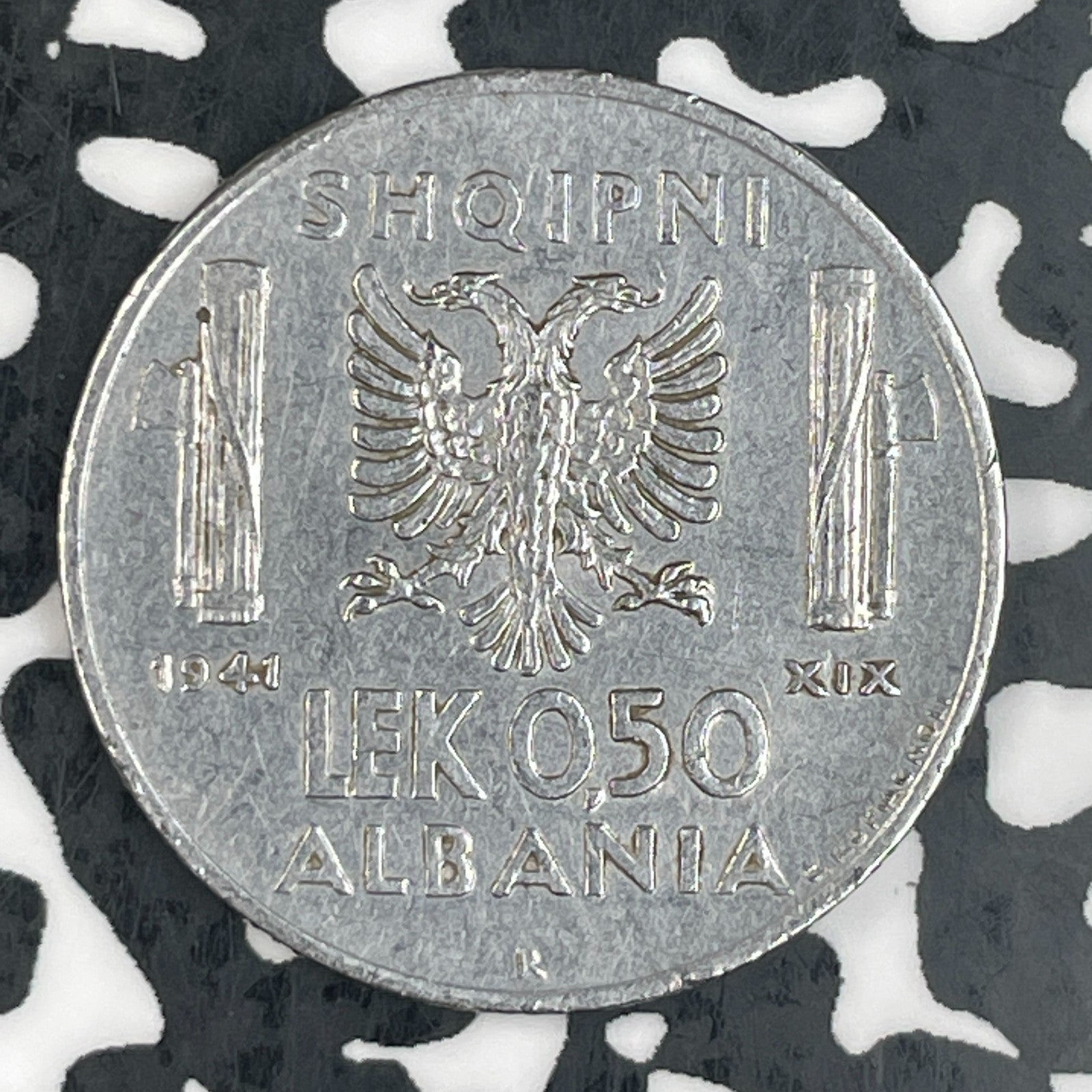 1941-R Albania 0.50 Lek Lot#F6816