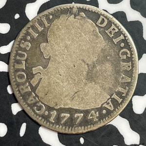 1774-PTS JR Bolivia 2 Reales Lot#T1280 Silver!