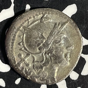(After 211 BC) Ancient Rome Republic Anonymous AR Denarius Lot#JM9204 Silver!