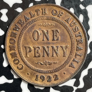 1922 Australia 1 Penny Lot#E5762 Old Cleaning