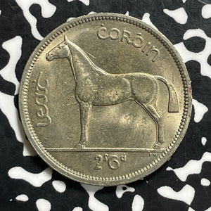 1967 Ireland 1/2 Crown Half Crown Lot#C0631 High Grade! Beautiful!