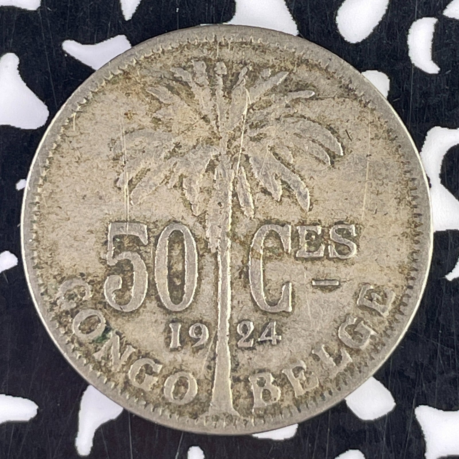 1924 Belgian Congo 50 Centimes Lot#F2124
