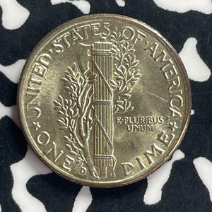 1944-D U.S. Mercury Dime Lot#T9257 Silver! High Grade! Beautiful!
