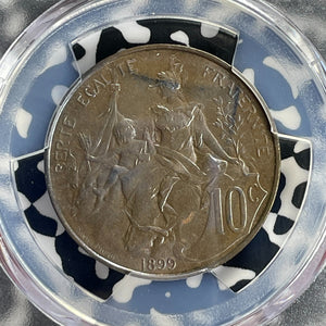 1899 France 10 Centimes PCGS MS64BN Lot#G912 Choice UNC! Gad-277, F-136