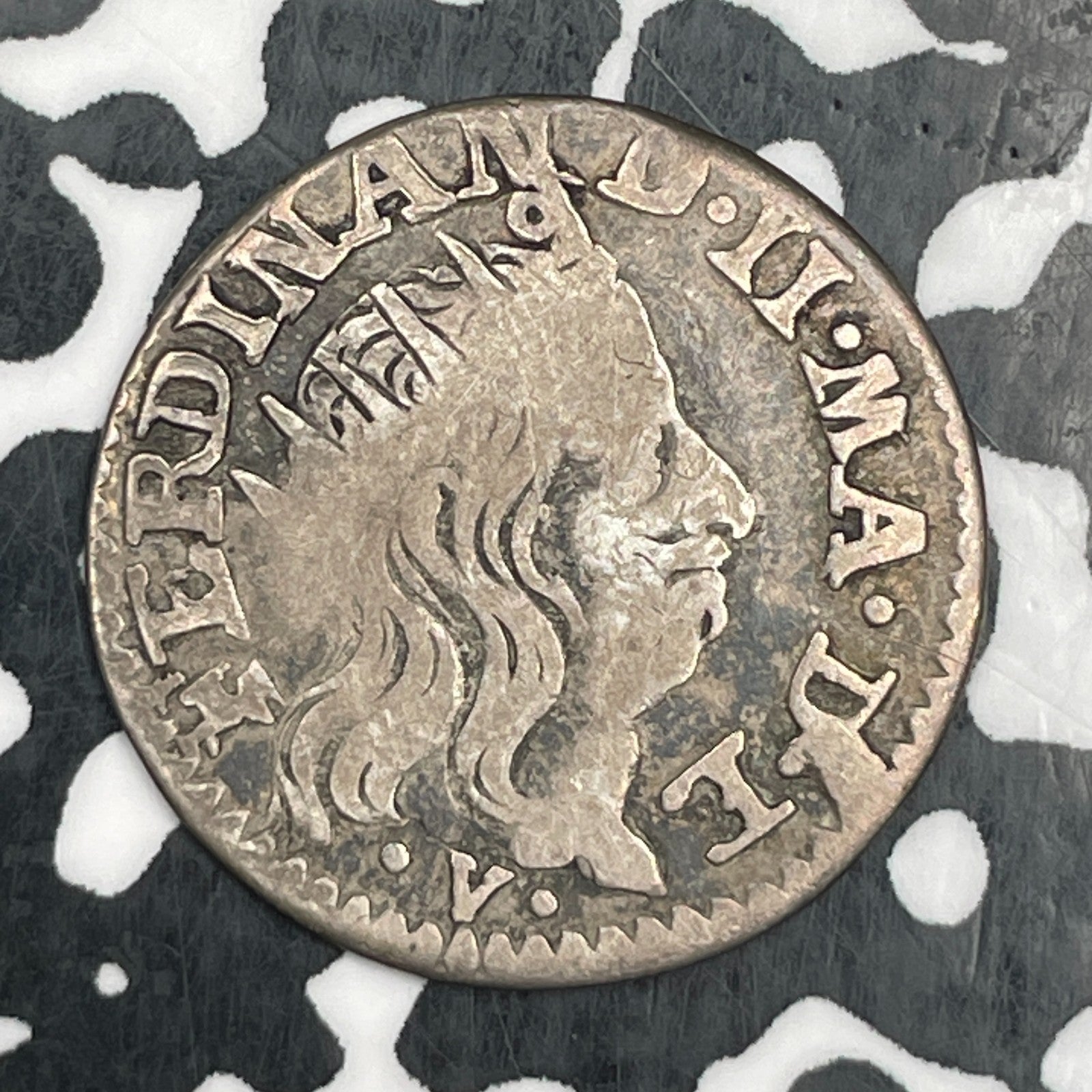 1665 Italy Livorno 1 Luigino Lot#JM1658 Silver! Very Scarce! KM#8, Mir 60/8