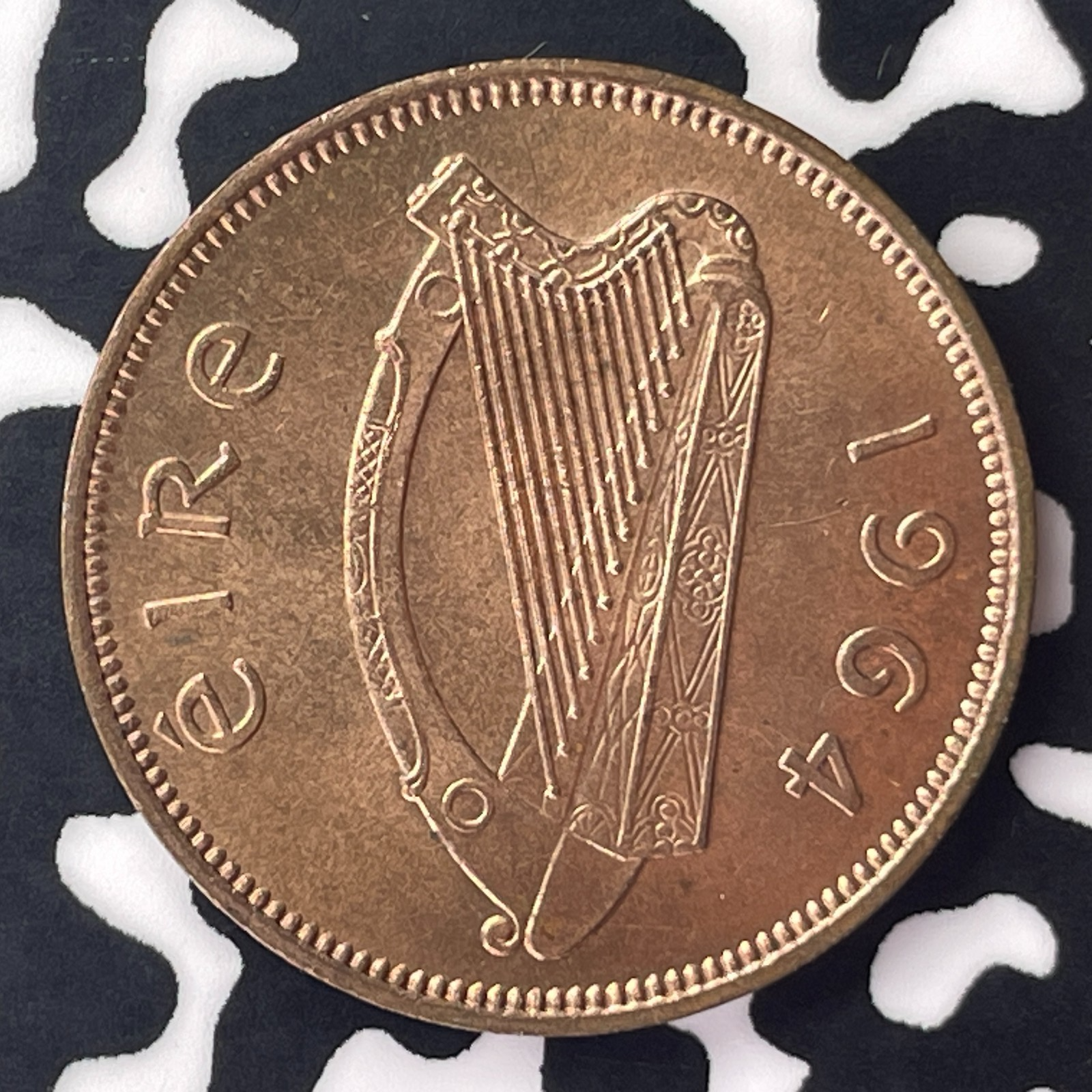 1964 Ireland 1/2 Penny Half Penny Lot#C4649 High Grade! Beautiful!