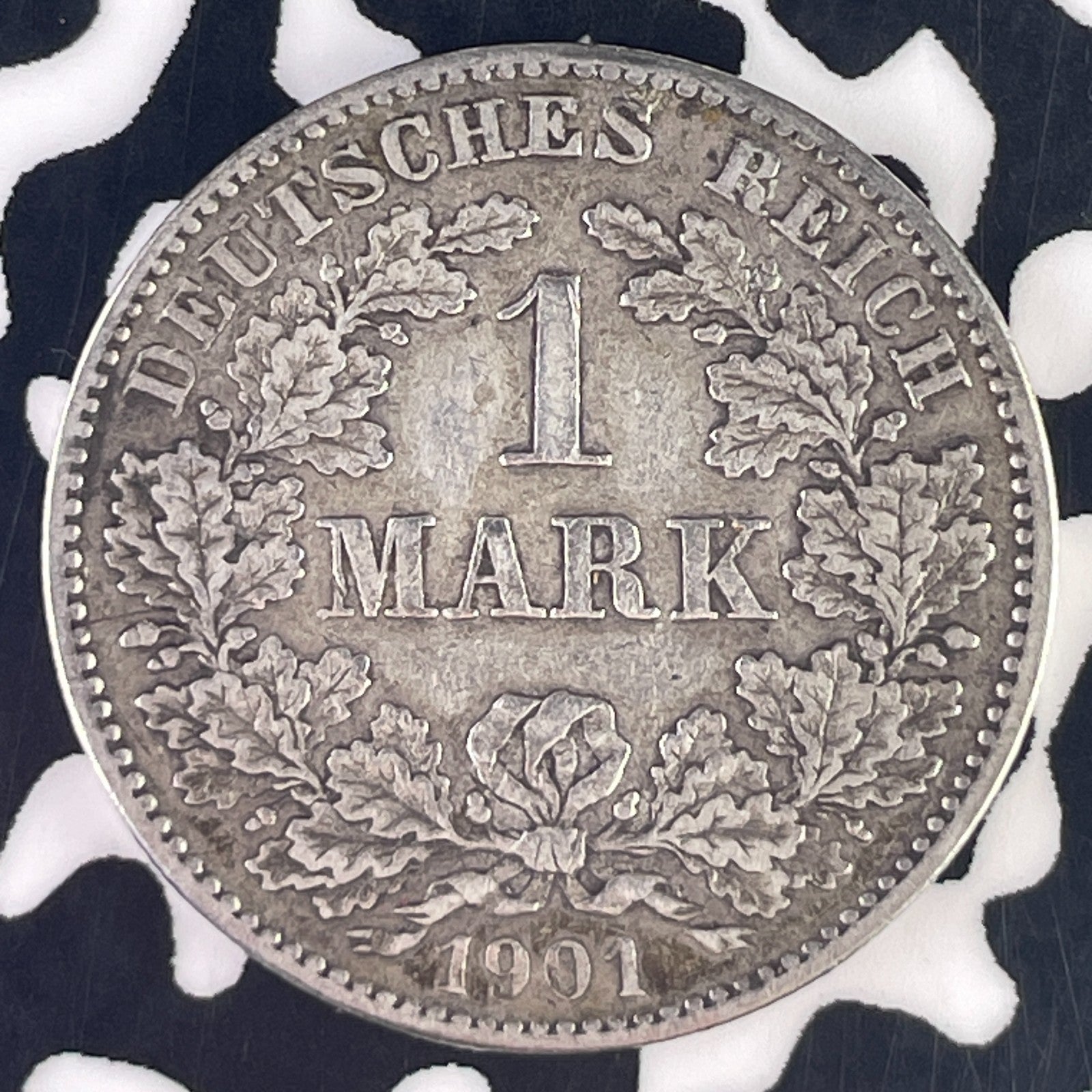1901-G Germany 1 Mark Lot#F2334 Silver! Key Date! Low Mintage