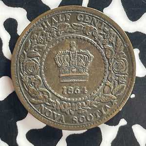 1864 Nova Scotia Half Cent 1/2 Cent Lot#T7971 Nice!