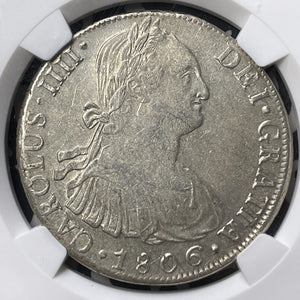 1806-Lima JP Peru 8 Reales NGC AU53 Lot#G8703 Large Silver!