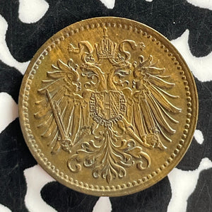 1898 Austria 1 Heller Lot#T7394 Better Date
