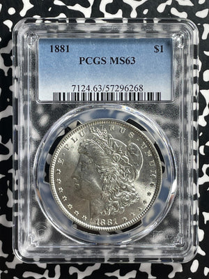 1881 U.S. $1 Morgan Dollar PCGS MS63 Lot#G580 Silver! Choice UNC!