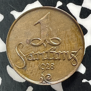 1928 Latvia 1 Santims Lot#T4301