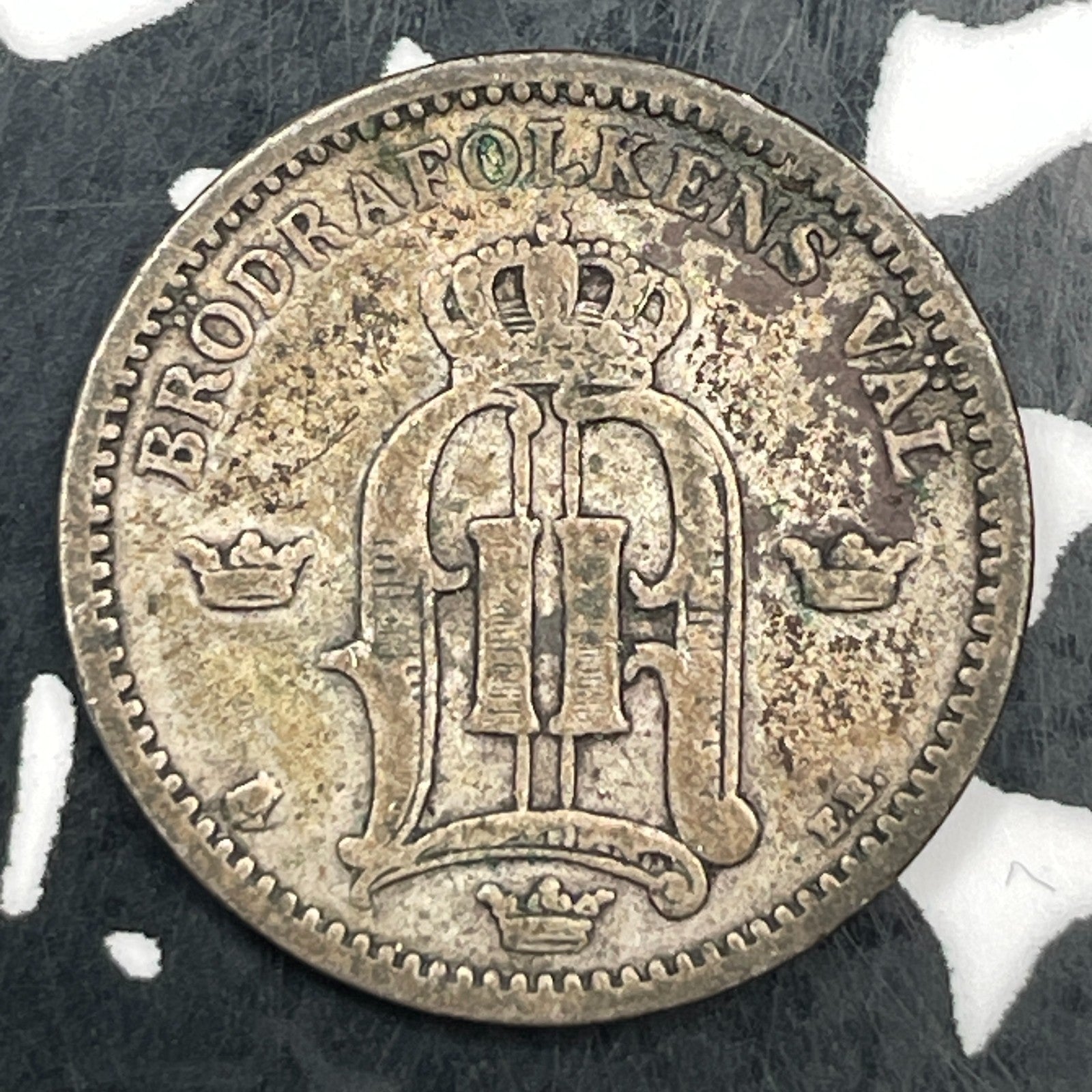1902 Sweden 25 Ore Lot#F5304 Silver!