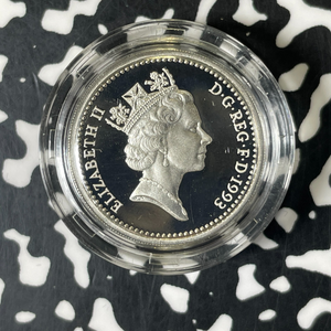 1993 Great Britain £1 Pound Lot#B2536 Silver! Proof! W/ Box & C.O.A.