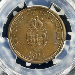 1811 G.B Bristol BR & Copper Co. 1/2 Penny Token PCGS MS64BN Lot#G763 Top Graded