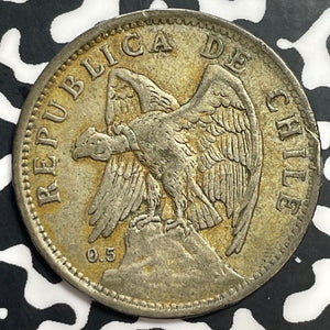 1921 Chile 1 Peso Lot#T0036 Silver!