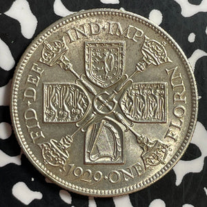 1929 Great Britain 1 Florin Lot#T1314 Silver! High Grade! Beautiful!