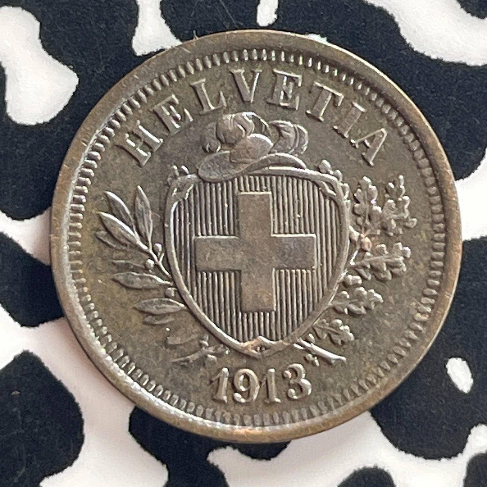 1913 Switzerland 1 Rappen Lot#T7987 High Grade! Beautiful!