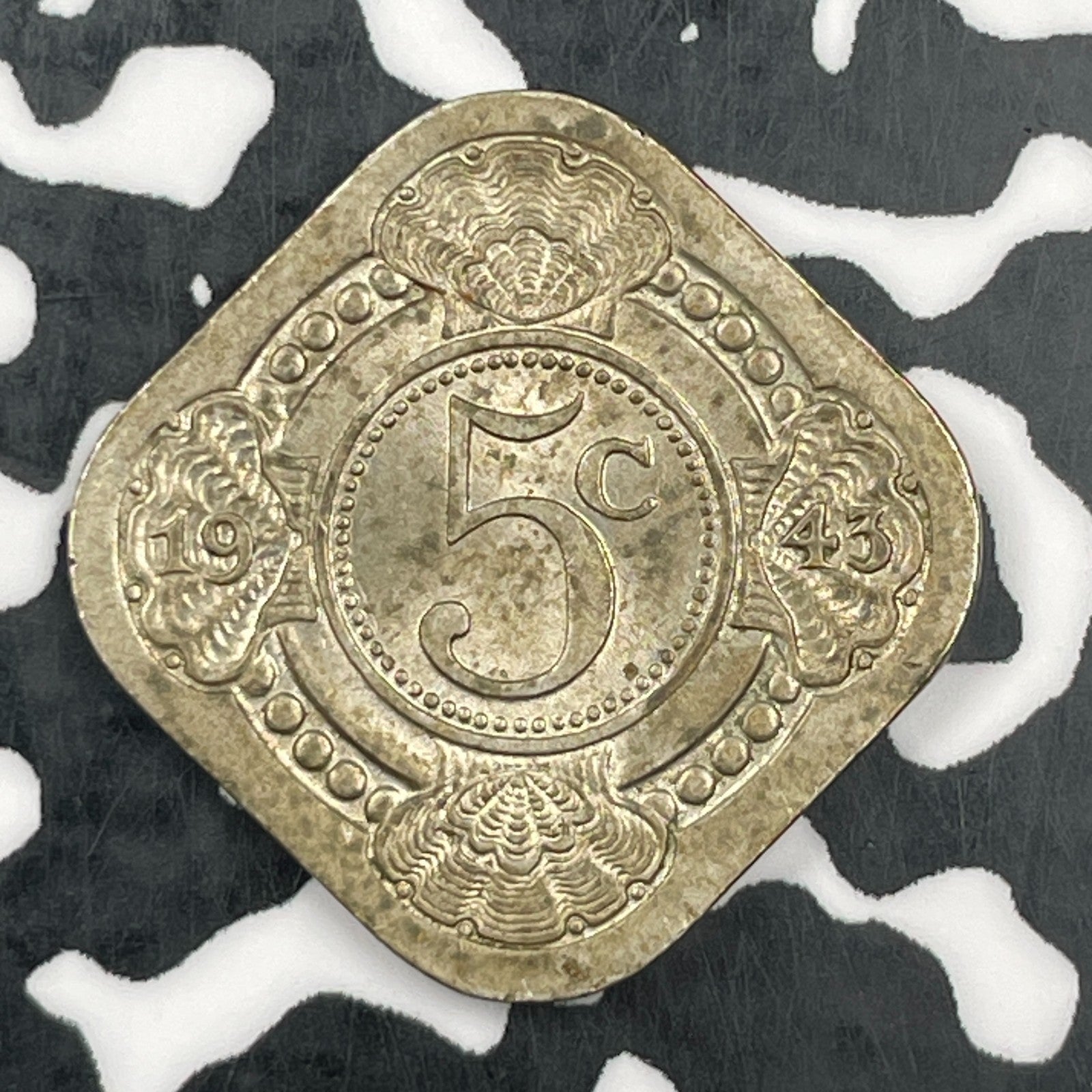 1943 Curacao 5 Cents Lot#F6954 High Grade! Beautiful!