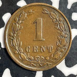 1896 Netherlands 1 Cent Lot#T1090 KM#107