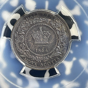 1864 Nova Scotia 1/2 Cent PCGS MS62BN Lot#G729 Nice UNC!