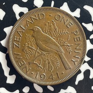1941 New Zealand 1 Penny Lot#T7997 High Grade! Beautiful! Key Date!