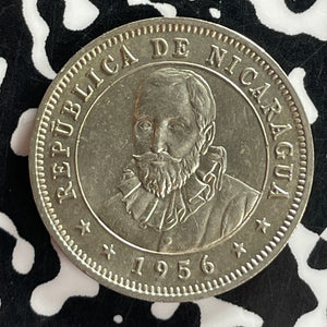 1956 Nicaragua 25 Centavos Lot#T7342 High Grade! Beautiful!