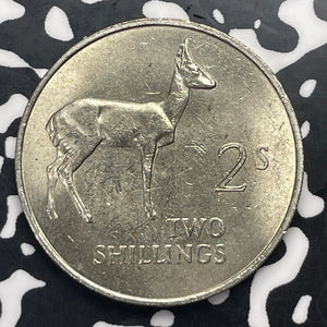 1964 Zambia 2 Shillings Lot#C0950 High Grade! Beautiful!