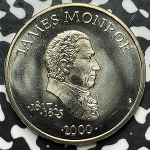 2000 Liberia $5 Dollars Lot#D7830 High Grade! Beautiful! James Monroe