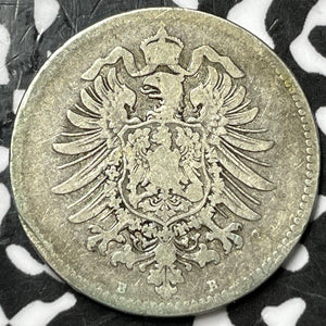 1873-B Germany 1 Mark Lot#D6857 Silver! Key Date!