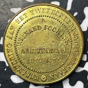 1879 Netherlands Wijnand Fockink Amsterdam Merchant Token Lot#E8654 26mm