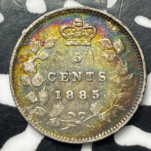 1885 Canada 5 Cents Lot#T2250 Silver!
