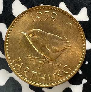 1939 Great Britain Farthing Lot#T4273 High Grade! Beautiful!