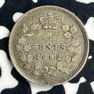 1892 Canada 5 Cents Lot#T7018 Silver! Nice! Better Date