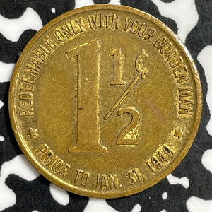 (1940) U.S. Columbus, OH Econo-Way 1 1/2 Cent Trade Token Lot#E3904