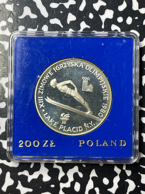 1980 Poland Lake Placid Olympics 200 Zlotych Lot#OV1410 In Plastic Case