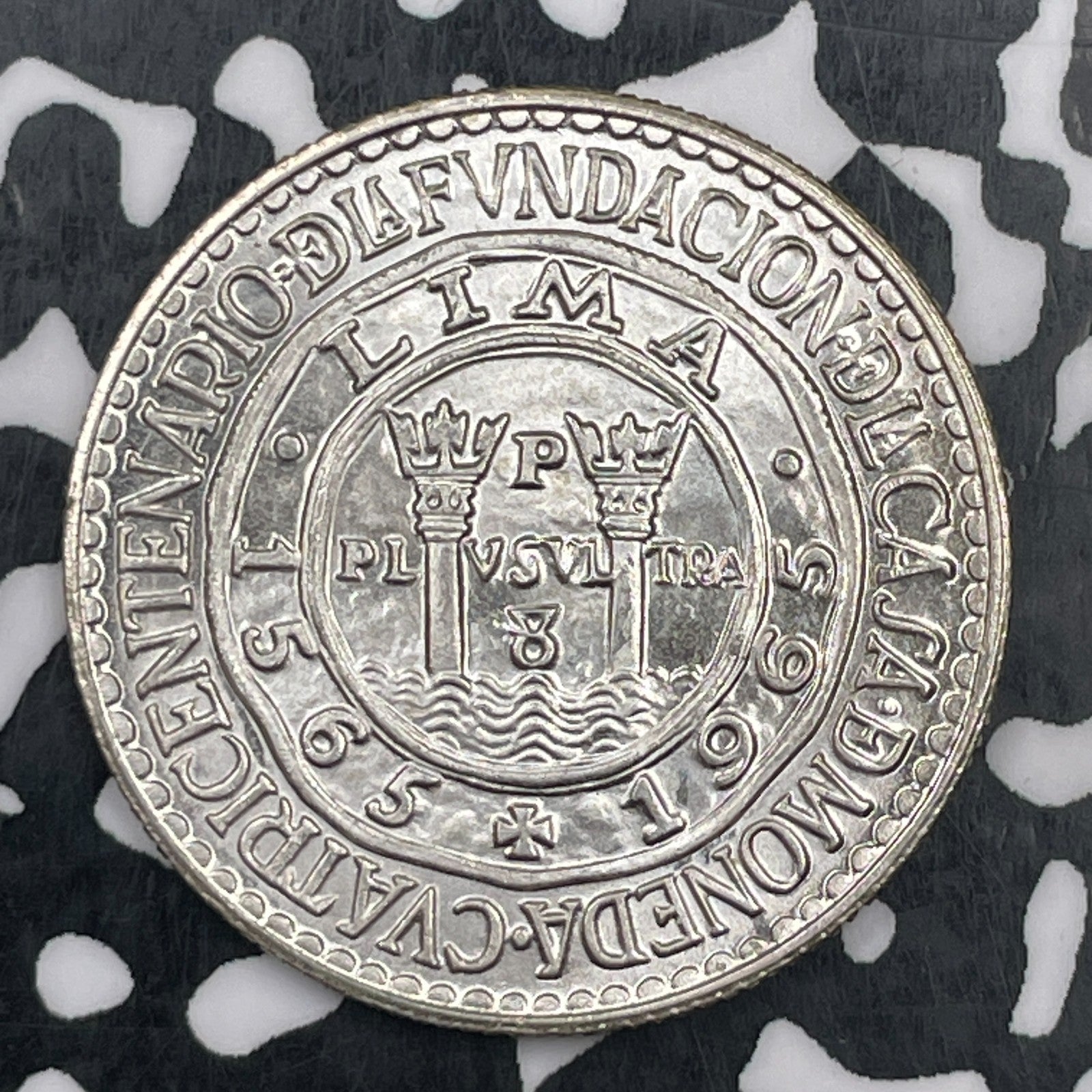 1965 Peru 20 Soles Lot#F9473 Silver! High Grade! Beautiful!