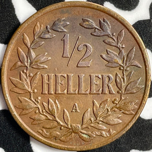 1905-A German East Africa 1/2 Heller Half Heller Lot#D9147