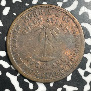 (1860-1866) New Zealand Morrin & Co. Aukland 1 Penny Token Lot#T6695 KM#Tn56.2
