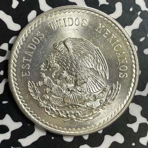 1947 Mexico 5 Pesos Lot#E9703 Large Silver Coin! High Grade! Beautiful!