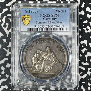 (c.1800) Germany Confirmation Medal PCGS SP62 Lot#G9910 Silver! Sommer-B2, 39mm
