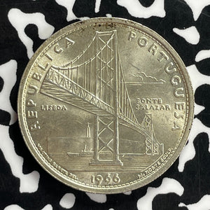 1966 Portugal 20 Escudos Lot#T9631 Silver! High Grade! Beautiful!