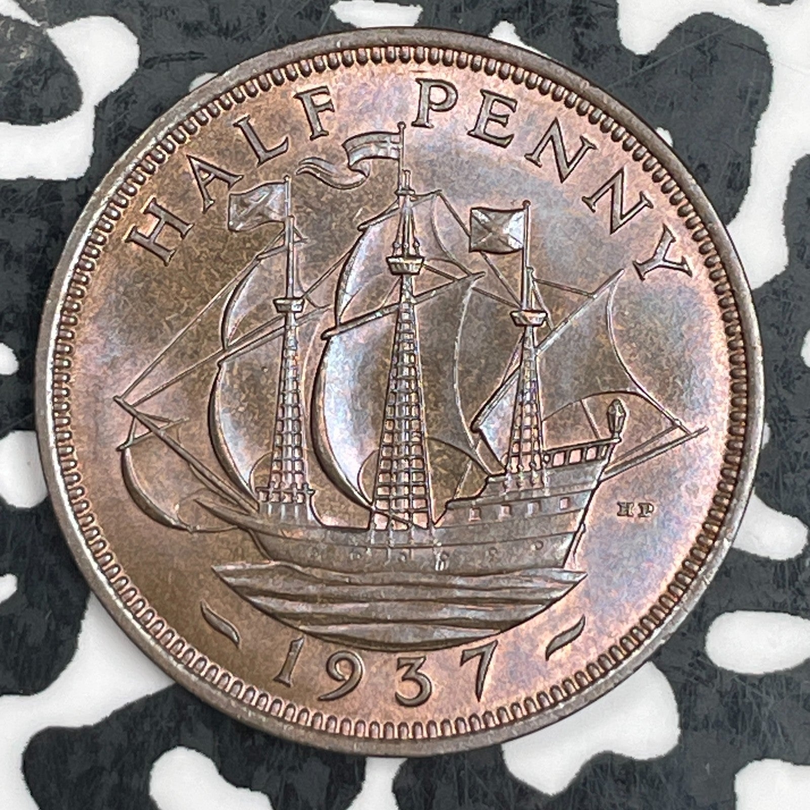 1937 Great Britain 1/2 Penny Lot#N1923 High Grade! Beautiful!